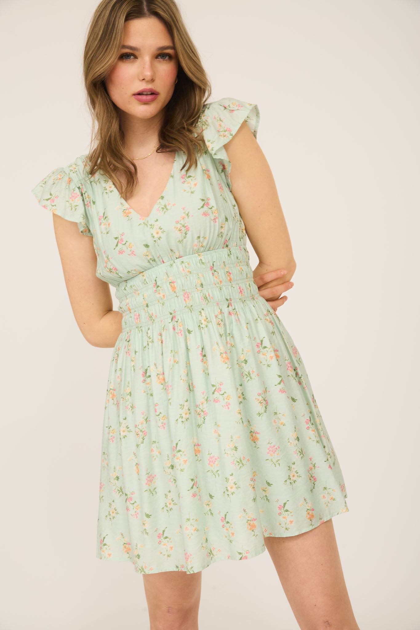 Garden Breeze Smocked Dress