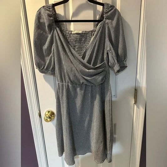 Thrifted- Unique Vintage Gingham Surplus Dress
