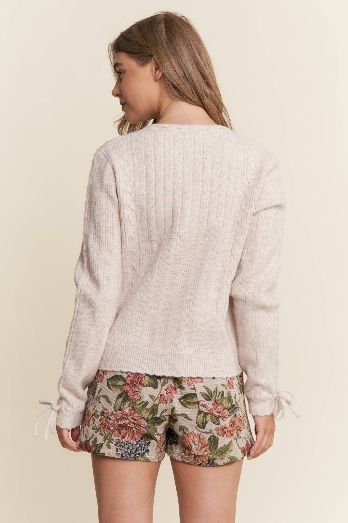 Soft Knit Multi-color Button Cardigan